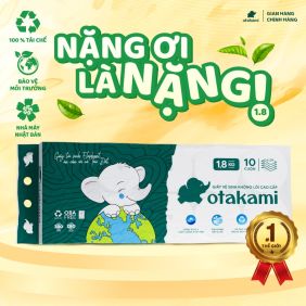Giấy vệ sinh tái sinh cao cấp OTAKAMI không lõi 10 cuộn - 4 lớp - 1.8kg